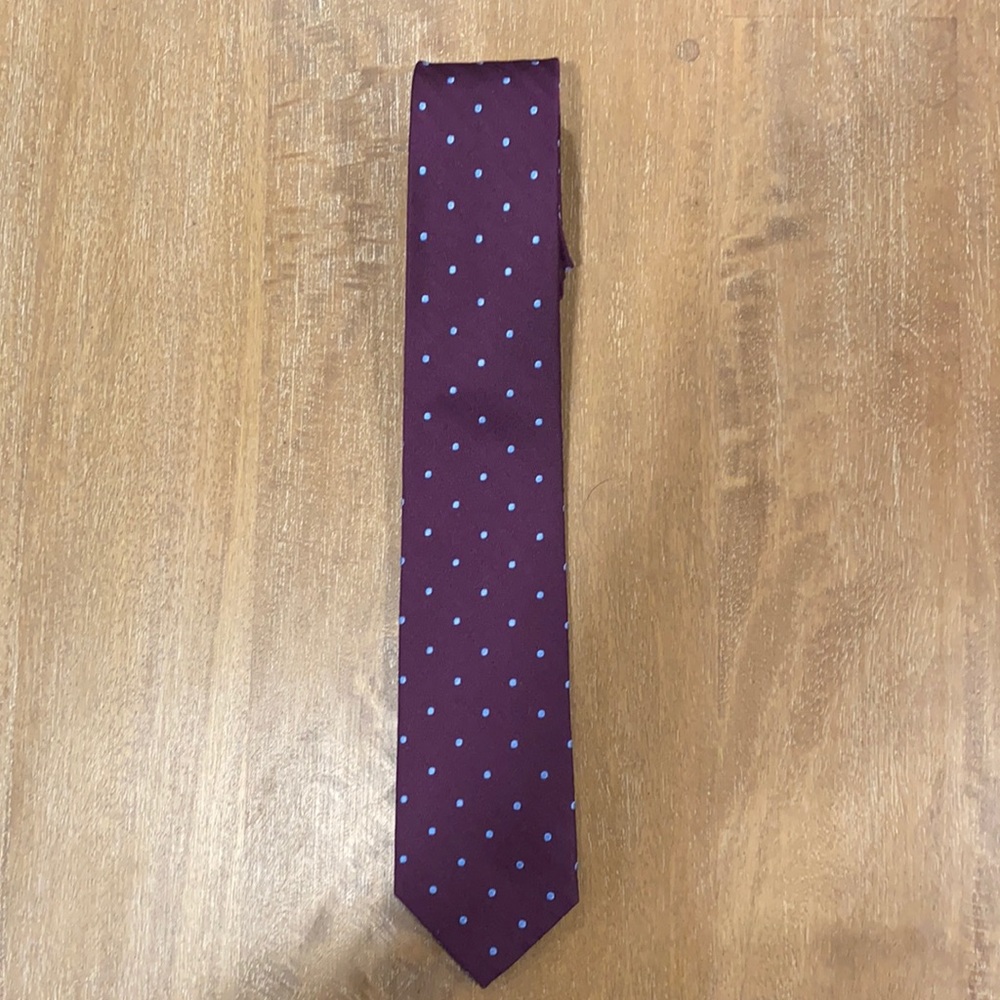 Jos. A Bank - Purple and Blue Dotted Silk Tie